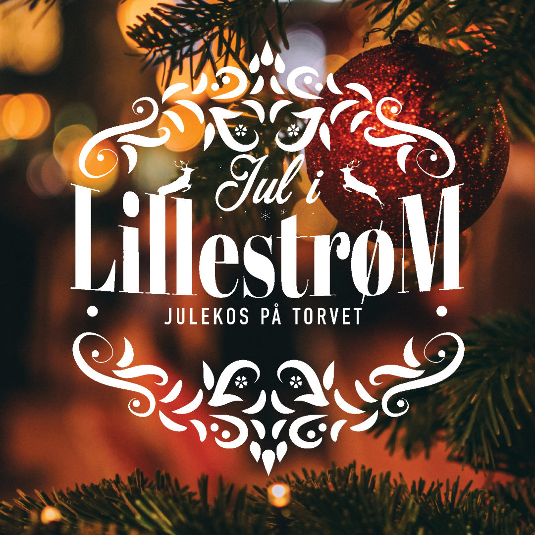 Logoen til Jul i Lillestrøm med pay off Julekos på Torvet